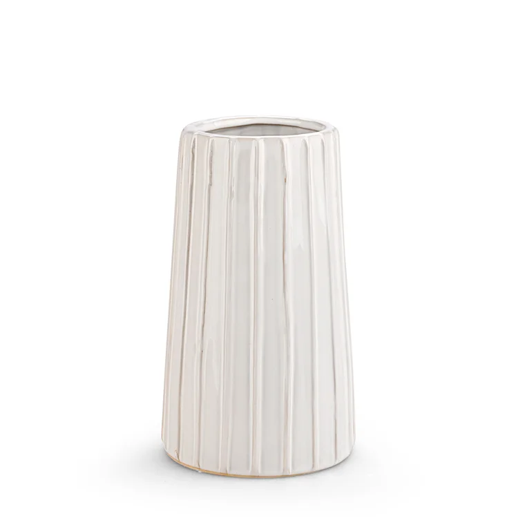 
2021 new fashion white color decorative Porcelain Ceramic Flower Vase 
