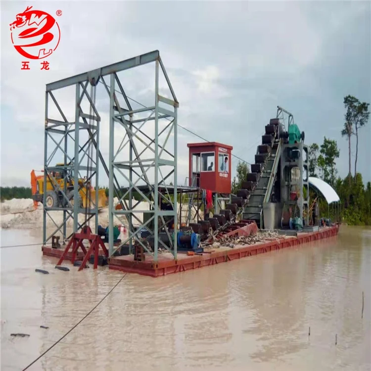 Low price sand bucket dredger for sale Customized design efficient and durable