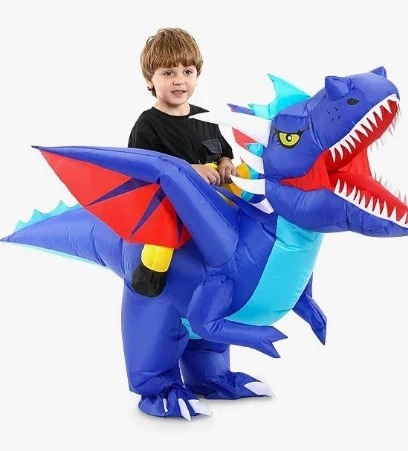 Inflatable Dragon Toy with Wings   Perfect for Indoor and Outdoor Activities and Imaginative Play