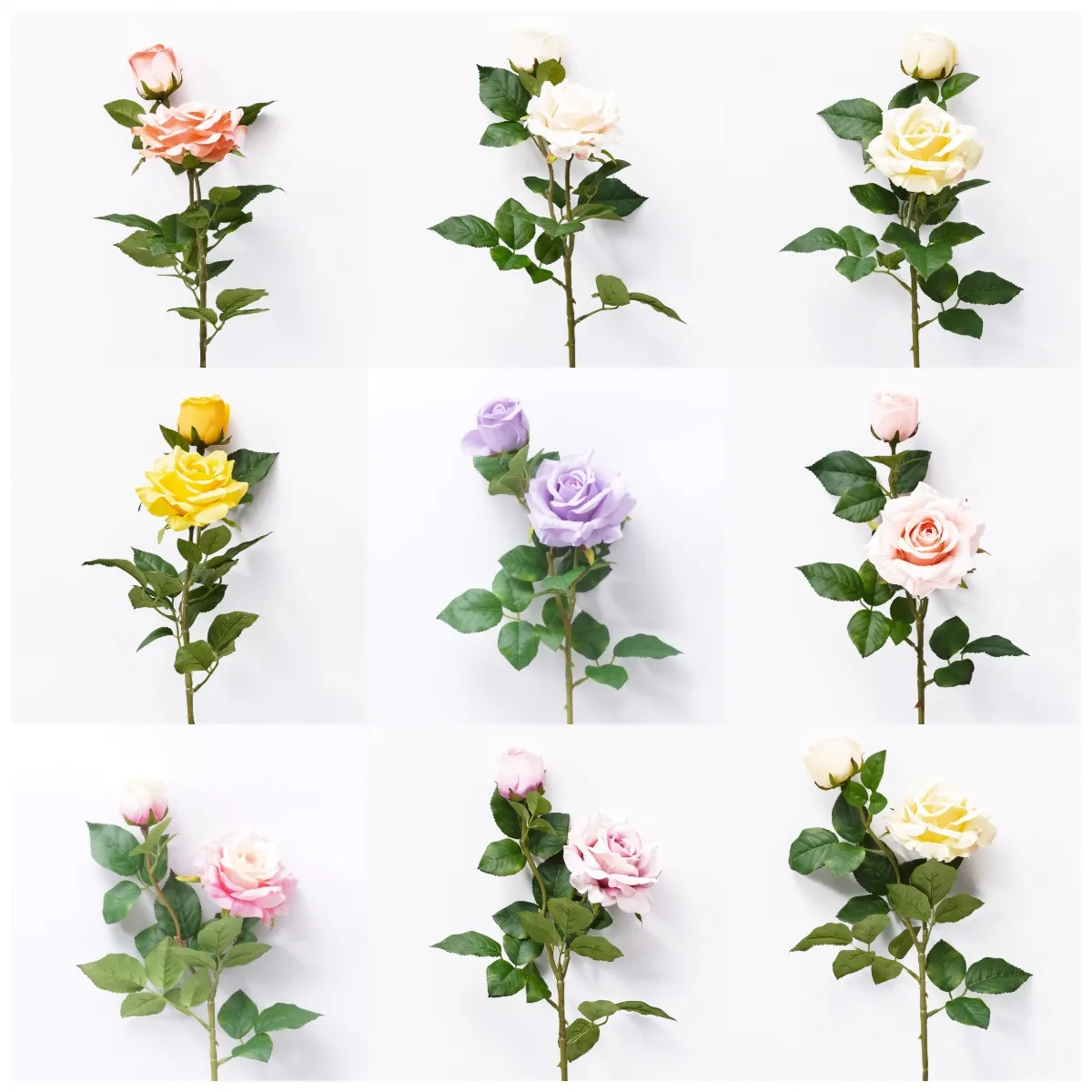 High Quality 2 Heads Latex Real Touch Rose Artificial Flower Wholesale