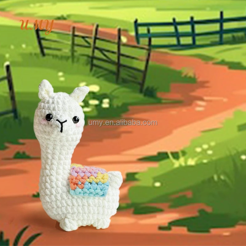 Stuffed Animal Knitting Sets Beginners Crochet Kit Animal Llama Alpaca DIY Crochet Kit for Complete