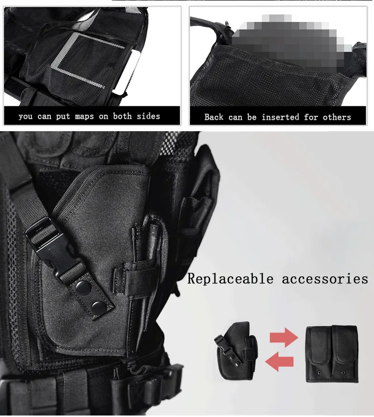 Custom Protect Lightweight Netting Breathable Safety Outdoors Training Tactical Vest