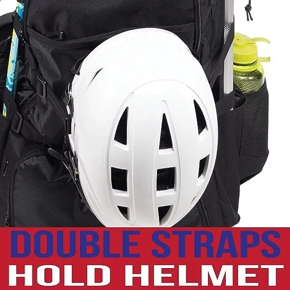 New Large Lacrosse Backpack - Holds All Lacrosse or Field Hockey Equipment - Two Stick Holders and Separate Cleats Compartment