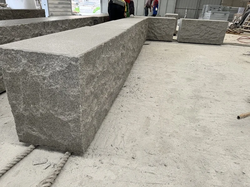 Modern Cheap Outdoor Grey Granite G603 Stone Bench Garden Design For Sale