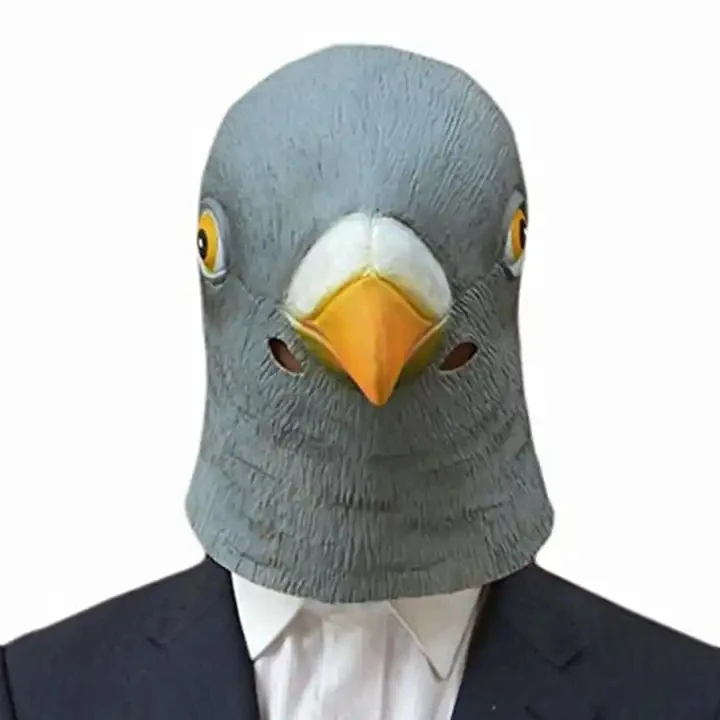 Pigeon Mask Latex Giant Bird Head Halloween Cosplay Costume Theater Prop Masks