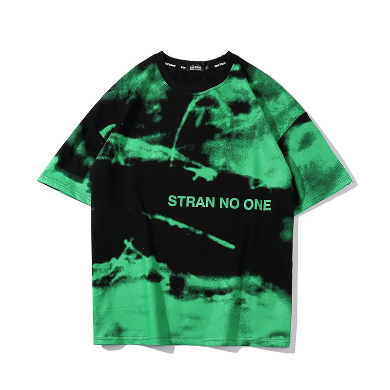 YIZHIQIU 2020  High Quality Hip Hop Tye Dyed Designers Men T Shirt Cotton