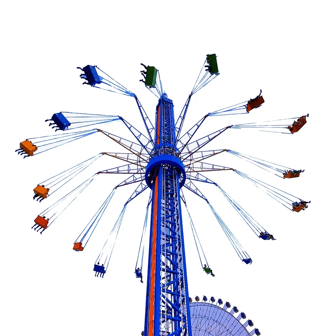 Thrilling Funny Amusement Park Rides Outdoor For Adult Rides Attraction China Supplier Flying Drop Tower Ride For Sale