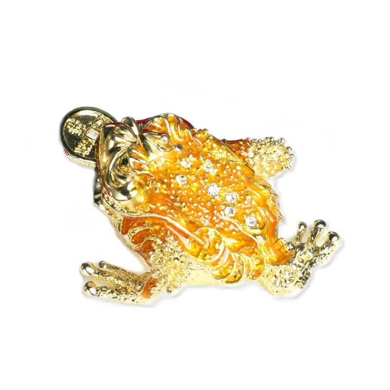 Factory Directly Sale New Creative Chinese Style Toad Enameled Trinket Boxes For Home Decoration