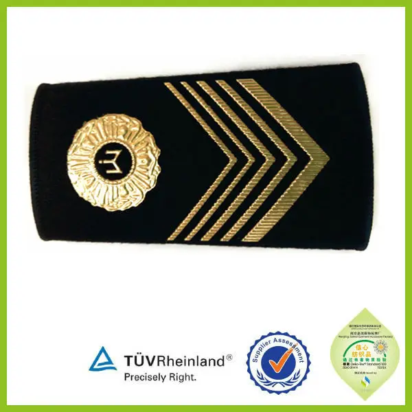 Custom Military Pilot Security Captain Rank Epaulettes Badge from China Factory Jiamei Magnetic 3D LED Flashing Nickel-free