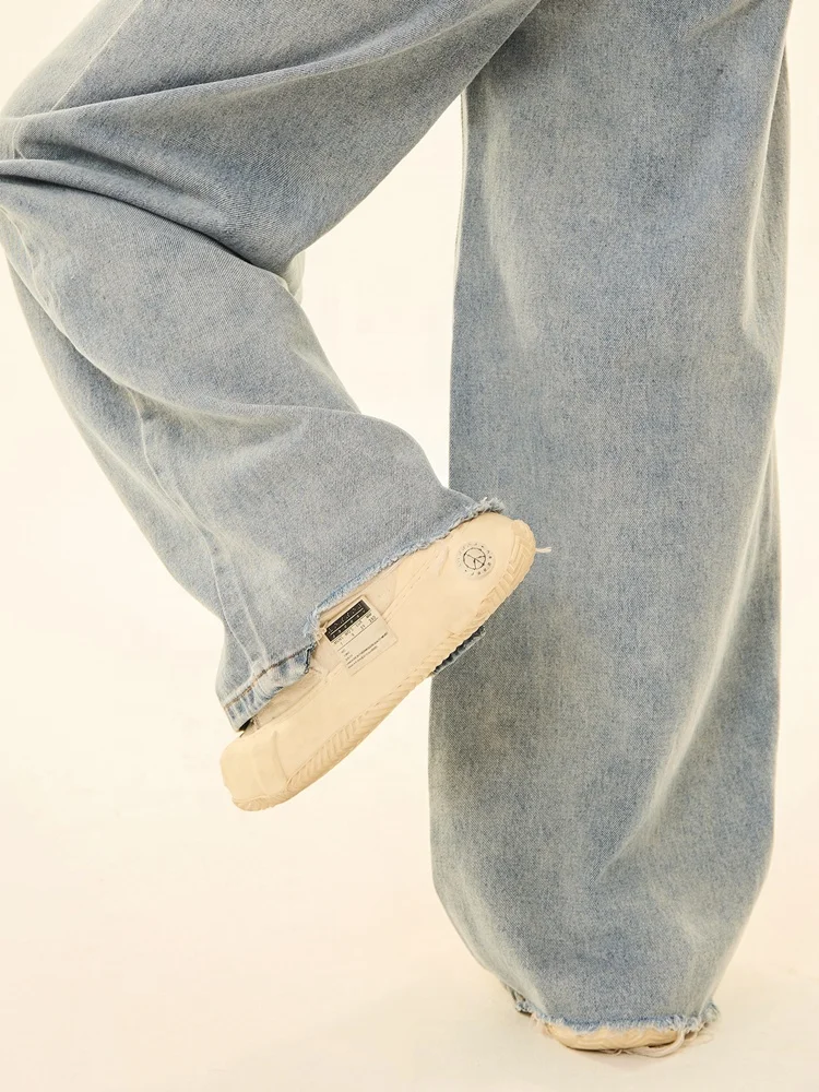 High Waisted Baggy Jeans for Women Big Size Jean Trousers Women Loose Fit Jeans Supplier