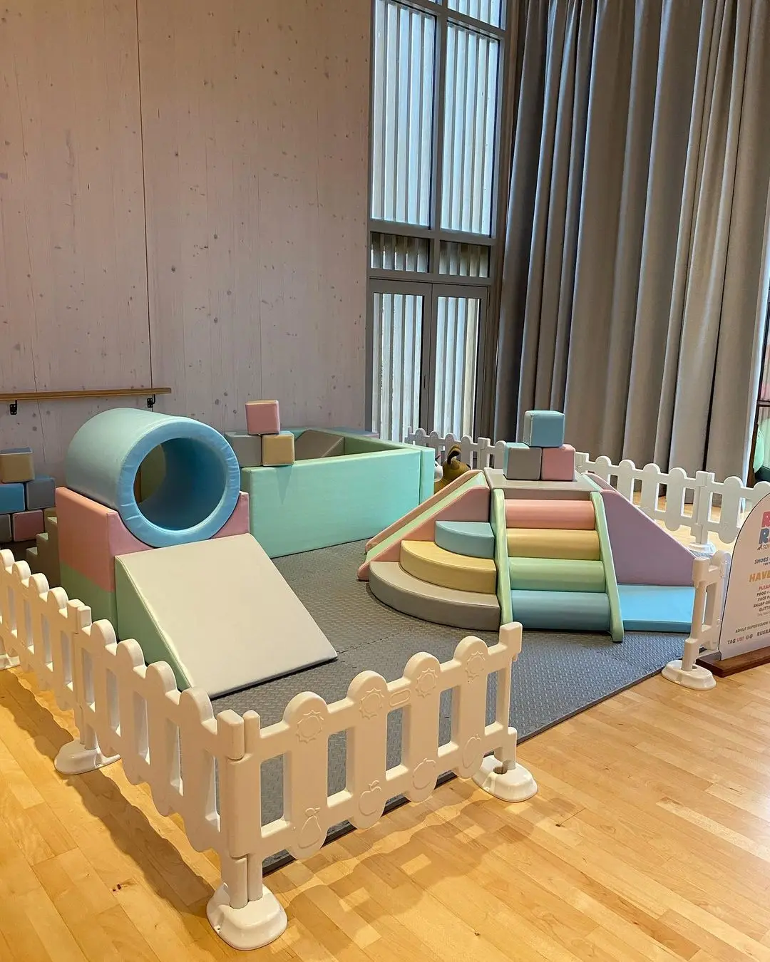 New Style Pastel Kids Soft Play Equipment Indoor Playground rainbow Soft Play Set Safe Soft Slide Climber with slide and steps