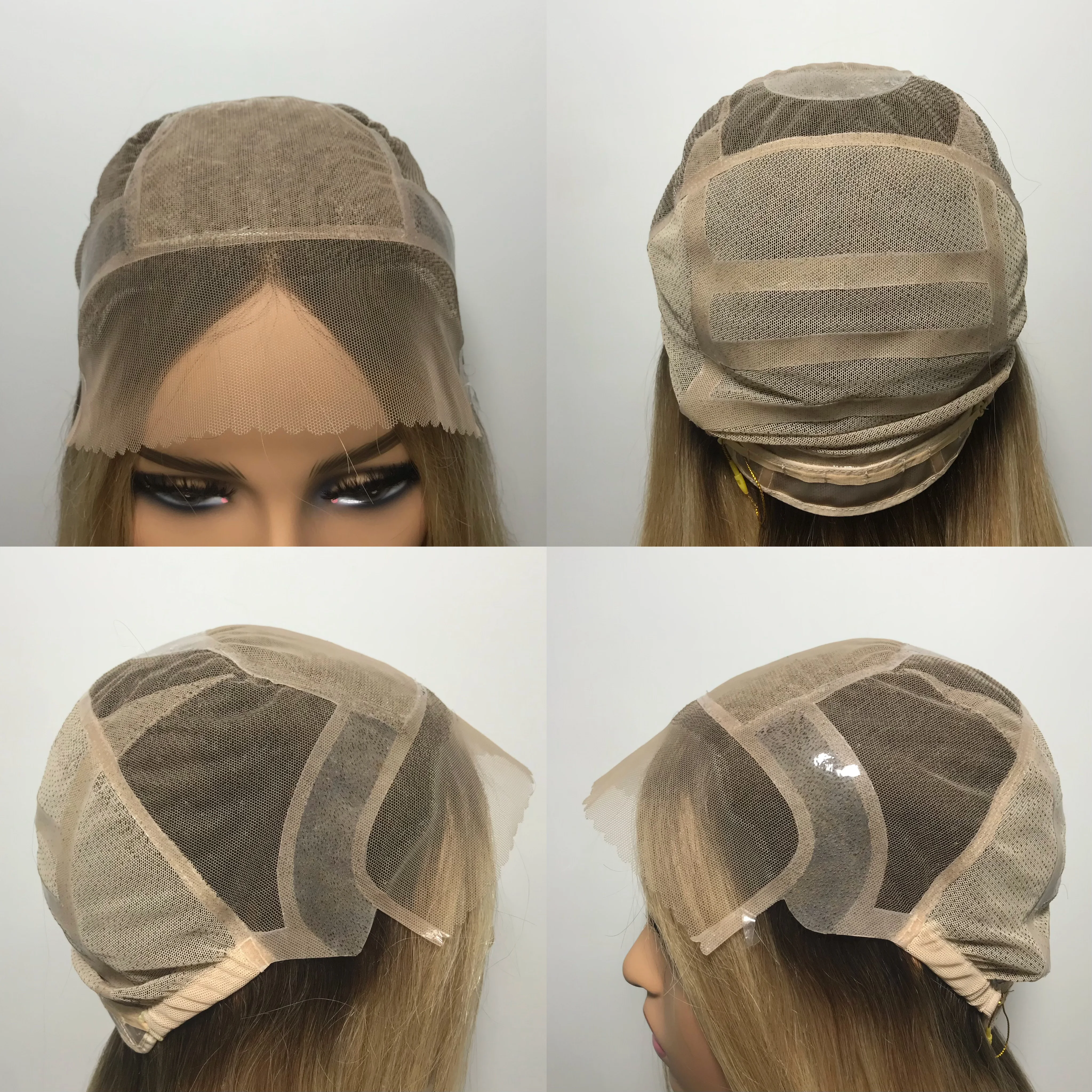 2023 Lace Silk Top Silicone Base Grade Blonde Xs Small Ombre Blond Medical Wig Human Hair For Woman For Cancer Patients Alopecia