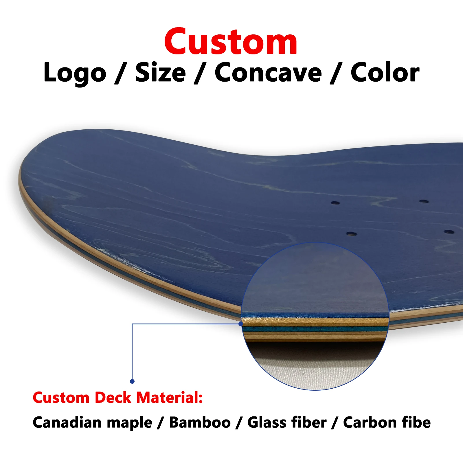 JIESEN Hot Sale Laser Skateboard Custom Pro Skate Board Deck Cheap Price Manufacture Lsare Foil 7 Layers Wood Maple