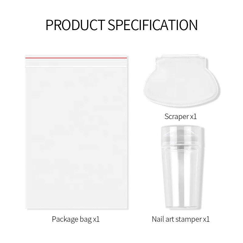 New design Manicure Tools DIY Nail Art Stamping Stamper with Scraper Image Plate