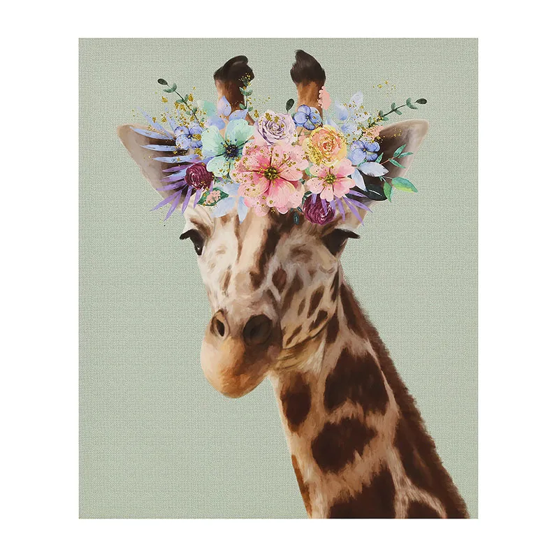 Giraffe Kids Room Wall Designs Home Decoration Animal Wall Art Canvas Painting