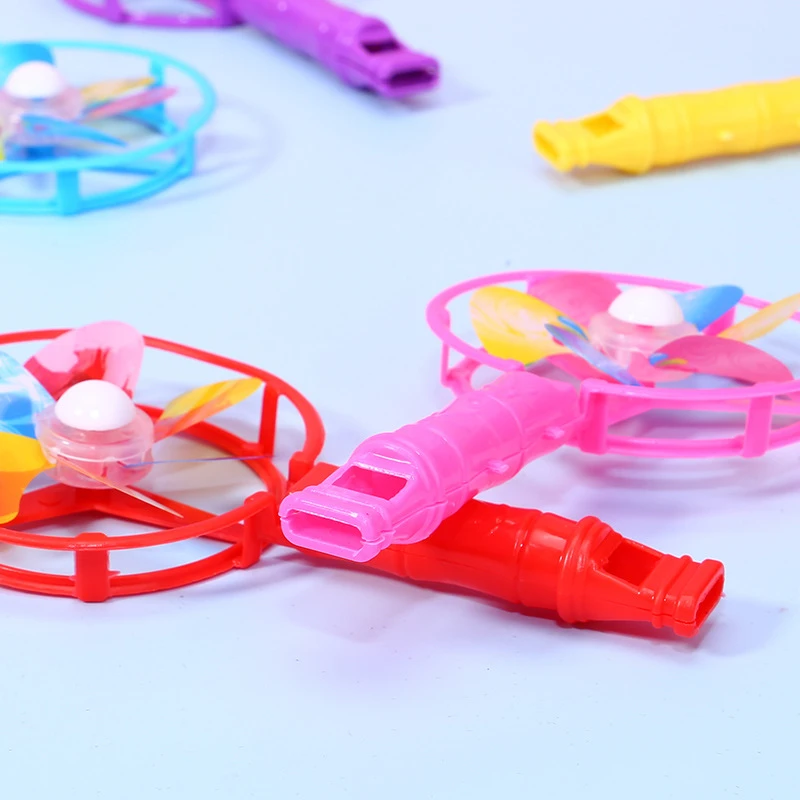 Hot Wholesale Plastic Mini Pinwheels For Kids Color Whistle Pinwheels Promotional Gift For Children Sound Toys Outdoor Windmill