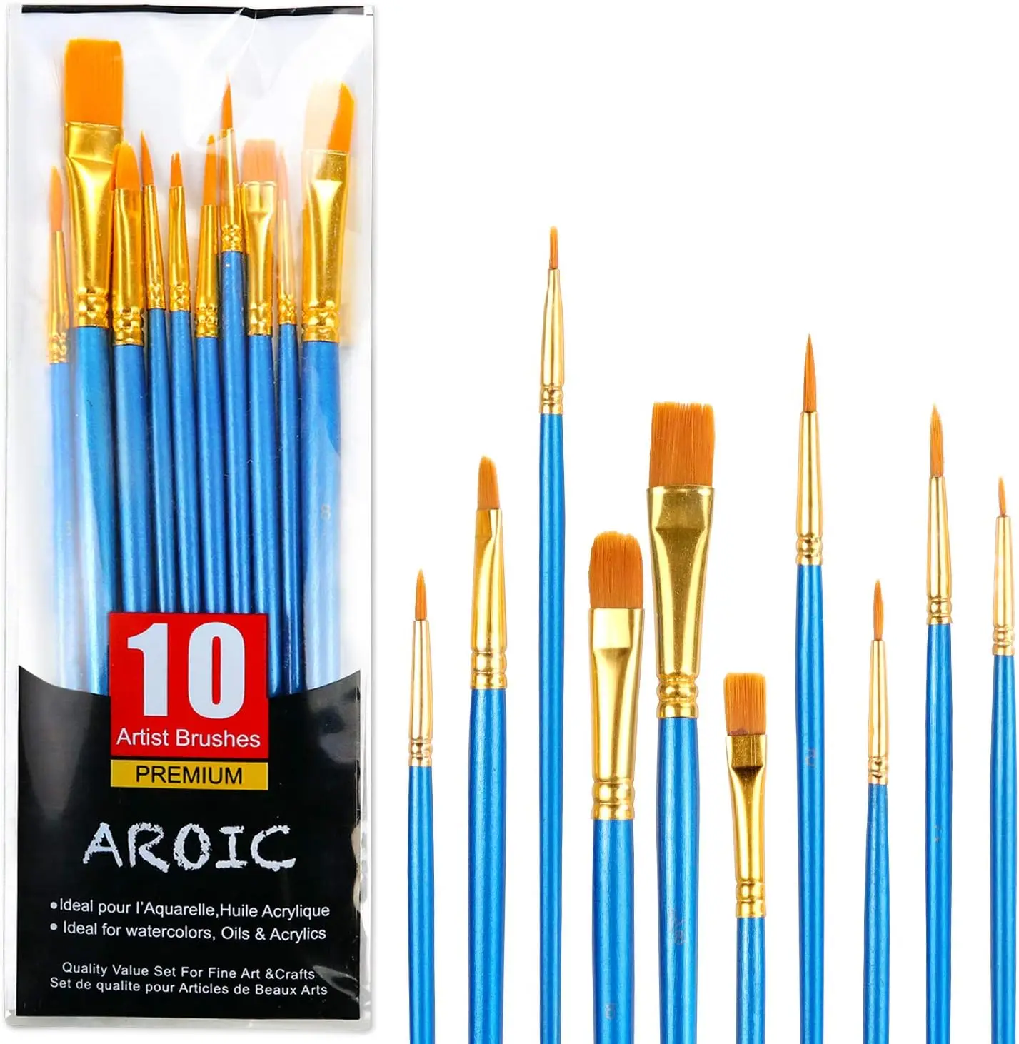 Paint Brushes Set for Acrylic Painting Oil Watercolor Acrylic Paint Brush Artist Paintbrushes Kids Adult Drawing Arts Crafts