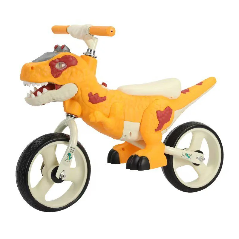 Hot Sale 10 Inch 3-in-1 Plastic Balance Bike for Kids for Toddlers Light & Music Fun Riding Dinosaur Tricycle Car Style Bicycle