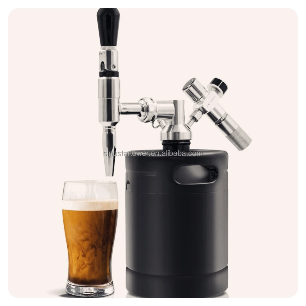 Mini Beer Keg Glower Wine Wholesale Vacuum Package Barrel Keg Beer Stainless Steel Use 5 Liter Craft Brewing Use or Homebrew