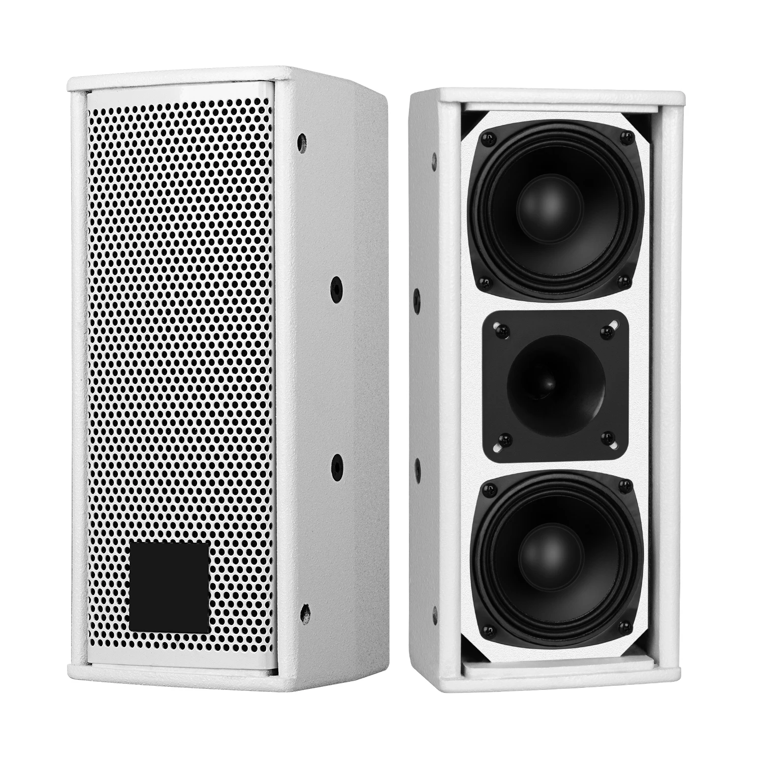 Biner DS4 4Inch 2 Unit Professional 90W White Column Sounds System Equipment for Conference