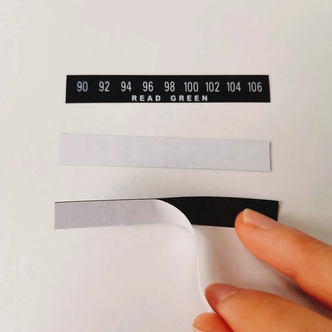 Stocked 90-106F Household Liquid Crystal Thermometer Strips Temperature Scale for Accurate Temperature Reading