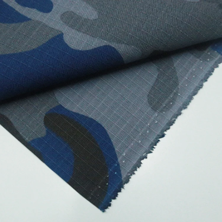 
Textiles manufacturing high color fastness ripstop blue military uniform fabric 