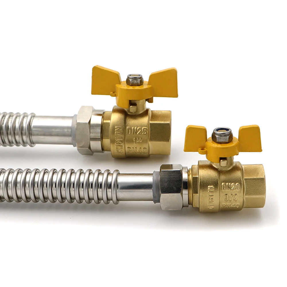 6mm Diameter Stainless Steel Corrugated Flexible Hose Tubing Pipe Gas Line for BBQ Stove Grill, Heating Appliance