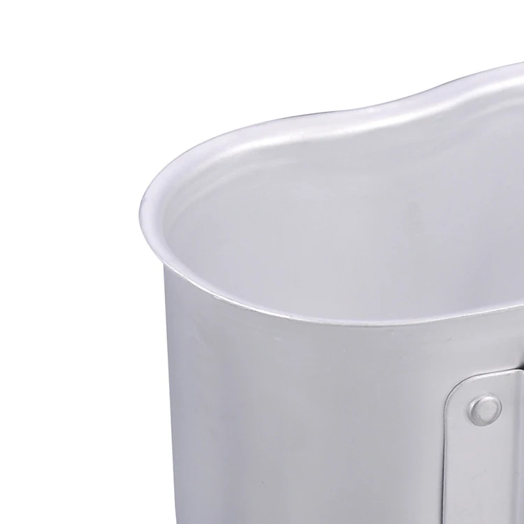 Hot Sale White Washed Finished 0.7L Aluminum Cup Outdoor Cup With Handle
