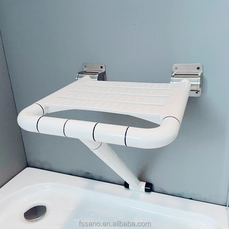 Professional Manufacturer Wall Mounted Stainless Steel Abs Folding Shower Seat Shower Chair