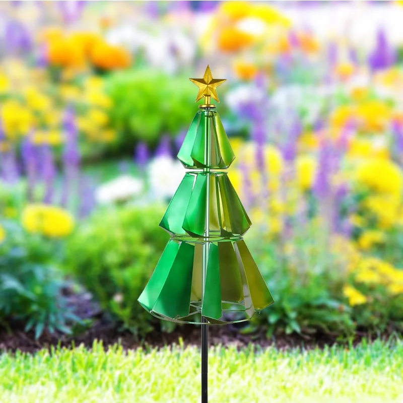Непосредственный изготовитель, новый дизайн, сад, металл, зеленая Рождественская елка, ветер, Спиннеры