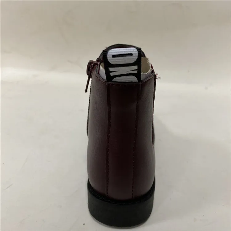 2020 Winter Red Genuine Leather Baby Girl Chelsea Boots Comfy Light Weight Girls Shoes