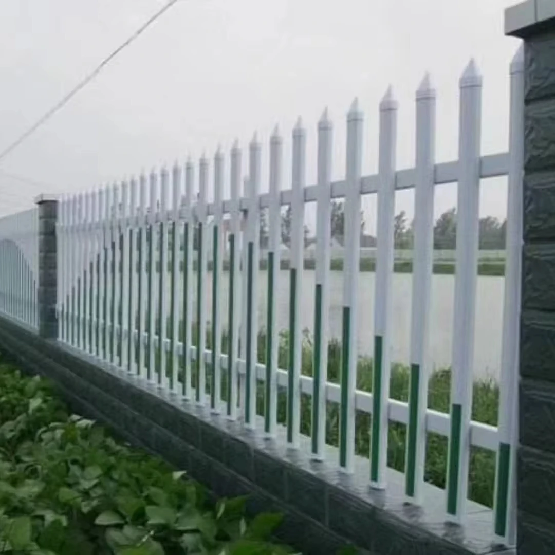 Modern 3D Design PVC Security Fence Hardware Wrought Iron Chain Link Trellis 2m Square Hole Posts Flat Post Caps Driveway Farm