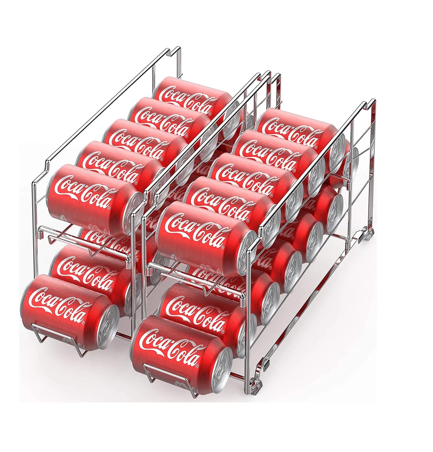 Metal Stackable Front Loading Beverage Can Dispenser Rack