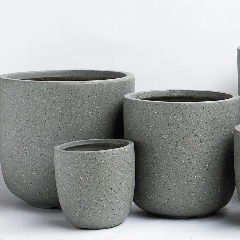 Factory wholesale outdoor garden decorative plant pots large cylindrical planters in multiple colors