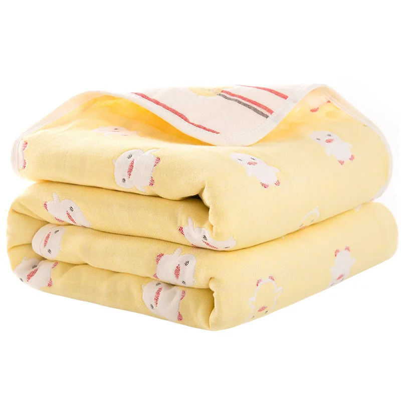 Hot Sales Cotton Muslin 6 Layers Soft Comfortable Swaddle Wraps  Baby blanket
