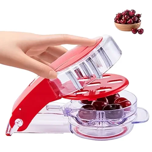 Portable 6-in-1 Cherry Seed Core Remover Quick Release Multi-Cherry Pitter Cake Fruit Salad Vegetables-Time-Saving Cutting Tool