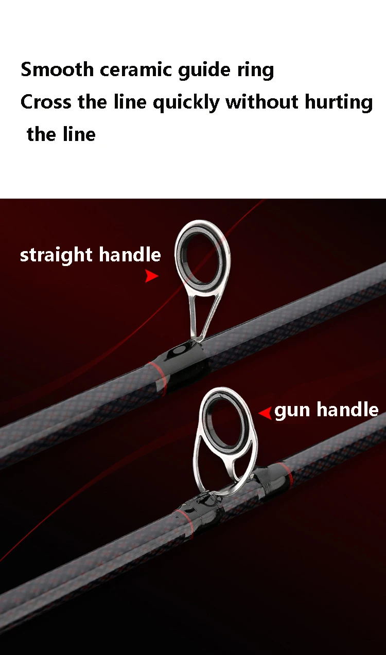 Carbon M Adjustment Light Hard Gun Handle Straight Handle Spinning Rod Fishing Rods China