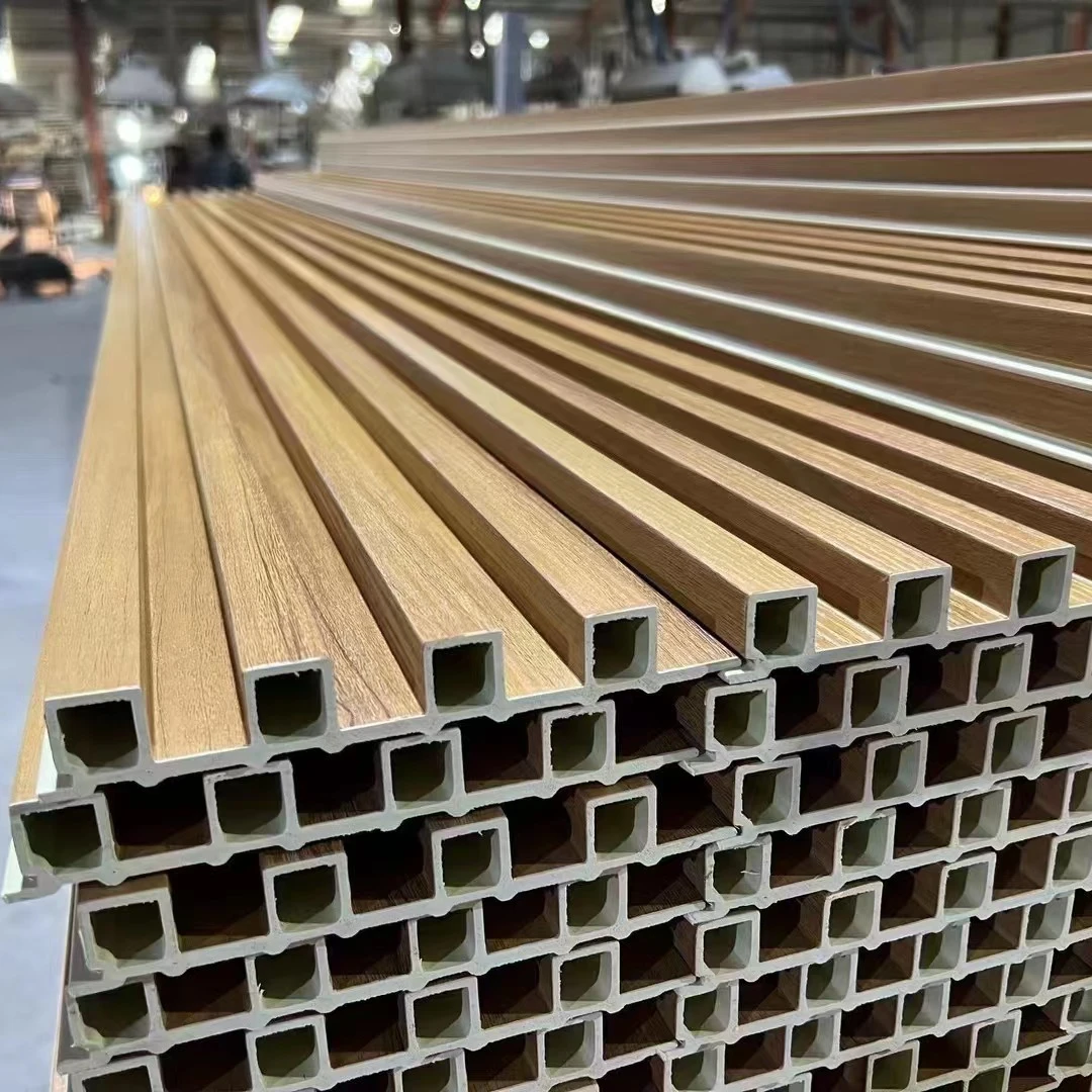 SONSILL UTO wooden grain pvc indoor decorative wpc fluted wall panel cladding interior decoration