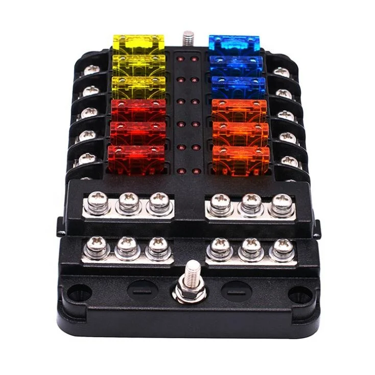 12 Way automotive Fuse Block with Negative