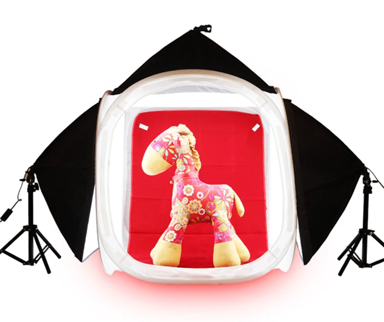 Новый дизайн, оптовая продажа, 80x80 см, 155 Вт, портативные мини-софтбоксы для фотостудии, софтбокс