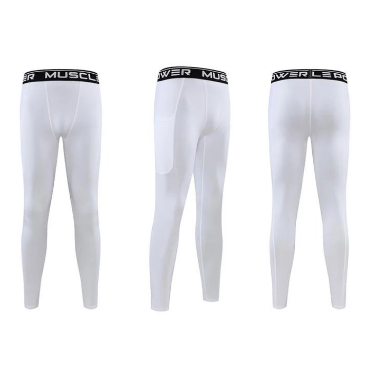 Mens Compression Pants Workout Running Fire Resistance Custom Running Pant Leggings Men Gym Under Base Layer Pants