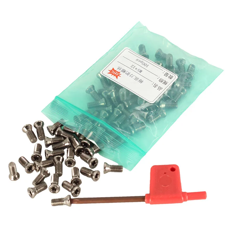 Fastener Screw M2 M2.5 M3 M4 M5 Hardware Accessories Black Plum Blossom Carbide Turning Insert 12.9 Grade for CNC Lathe
