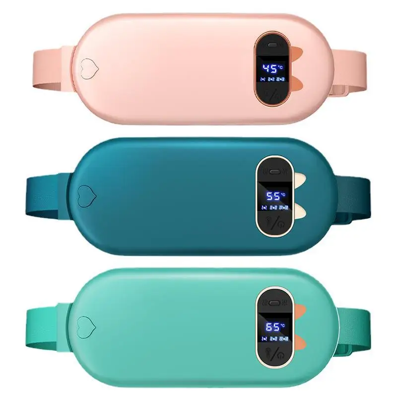 Women menstrual heat device warmer waist massager belt  3 gear period pain relief heating pad