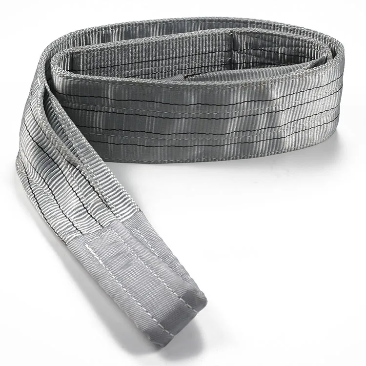 Custom Logo Lift Sling Gery Color Webbing Sling 4 Ton Polyester Lifting Sling Belt