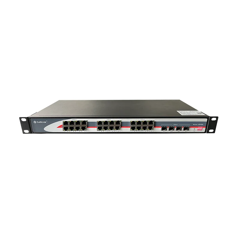 Неуправляемый 1000 м, 24 порта Ethernet, 4 оптоволоконных порта, гигабитный промышленный сетевой коммутатор, IP40, монтируемый в стойку