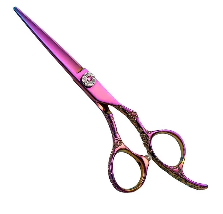 Титановые Парикмахерские ножницы для стрижки волос Красота Парикмахерские красочные черные золотые розовые салонные японские sus440c vg10 стальные ножницы фабрика