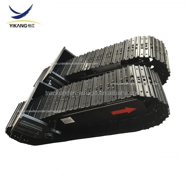 Custom Steel Tracked Undercarriage with hydraulic Eaton motor driver for mobile crusher drilling rig transport carrier vehicle