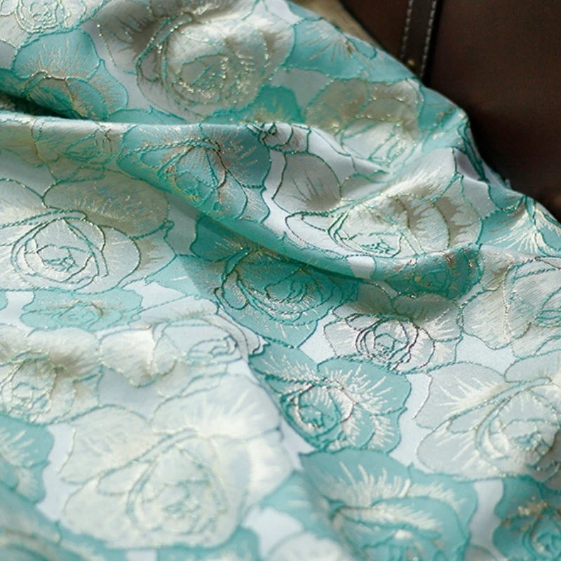 Fashion 2023 high quality embroidery pattern jacquard brocade unique design flower brocade fabric for garments