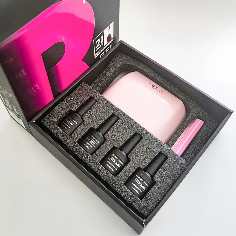 Custom nail uv gel kit with lamp oem color private label gel polish set