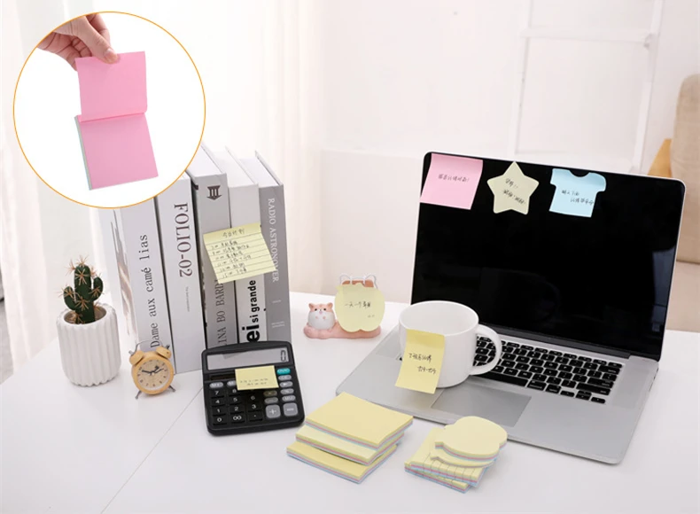 Custom size graphics plastic sticky note colorful PET page marker adhesive sticky note Memo Pads
